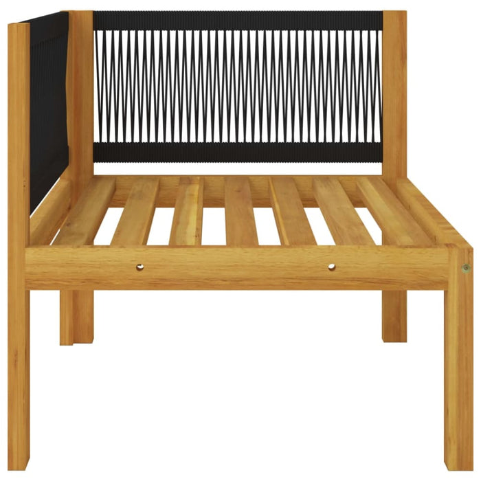 2-seater Garden Bench with Cushions Solid Acacia Wood