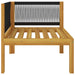 2-seater Garden Bench with Cushions Solid Acacia Wood