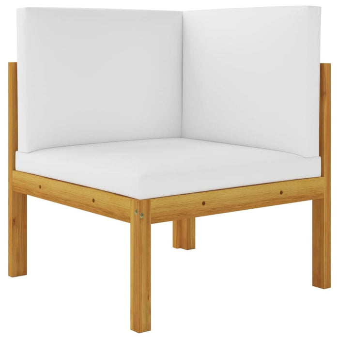 2-seater Garden Bench with Cushions Solid Acacia Wood