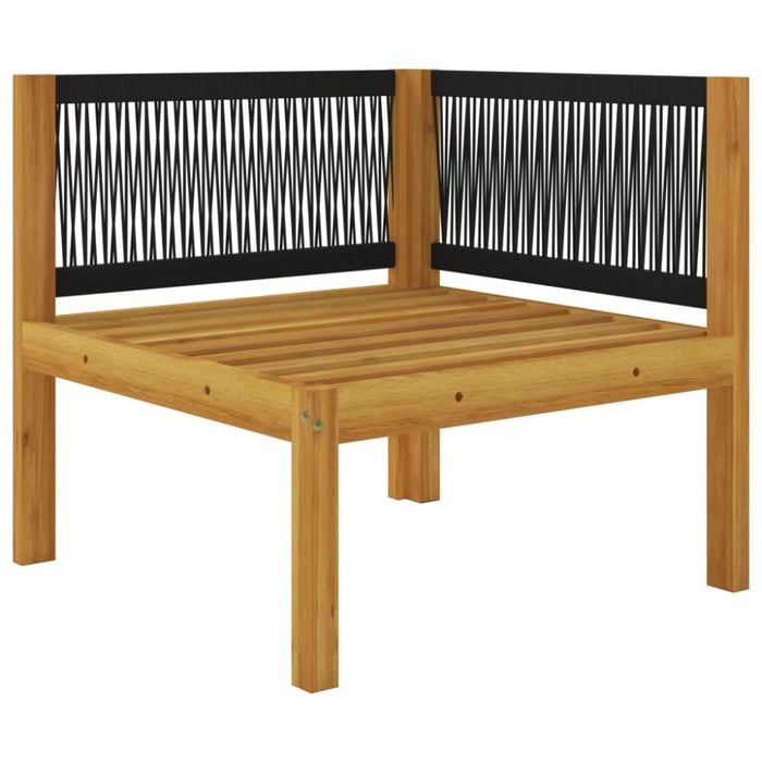 2-seater Garden Bench with Cushions Solid Acacia Wood