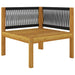 2-seater Garden Bench with Cushions Solid Acacia Wood