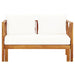 2-seater Garden Bench with Cushions Solid Acacia Wood Tobtbi