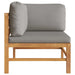 2-seater Garden Bench with Dark Grey Cushions Tblnnpp