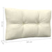 2-seater Garden Sofa with Cream Cushions Solid Pinewood