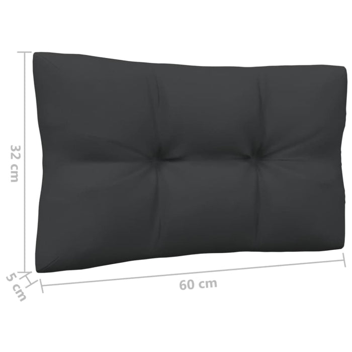 2-seater Garden Sofa with Cushions Black Solid Pinewood