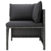 2-seater Garden Sofa with Cushions Grey Poly Rattan Totakn