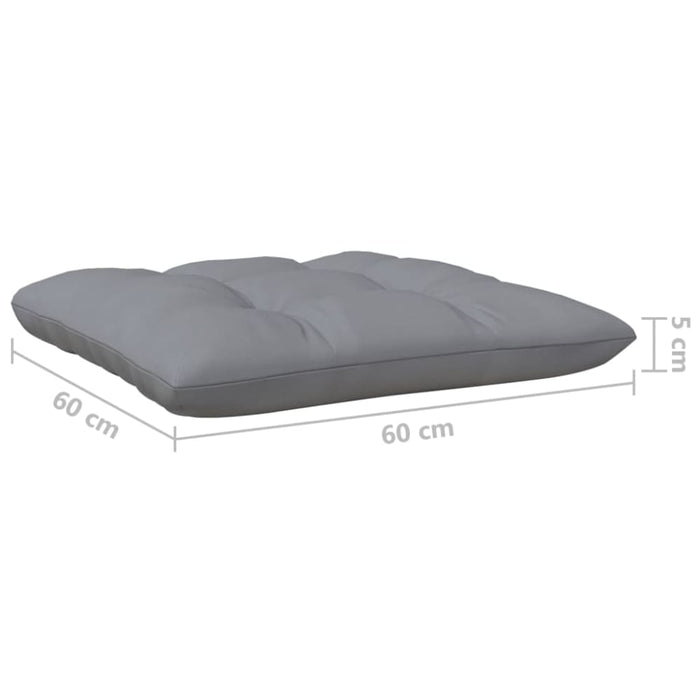 2-seater Garden Sofa with Grey Cushions Solid Pinewood