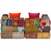 2-seater Modular Pouffe Patchwork Fabric Xaakii