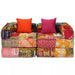 2-seater Modular Pouffe Patchwork Fabric Xaakii