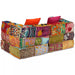 2-seater Modular Pouffe Patchwork Fabric Xaakii