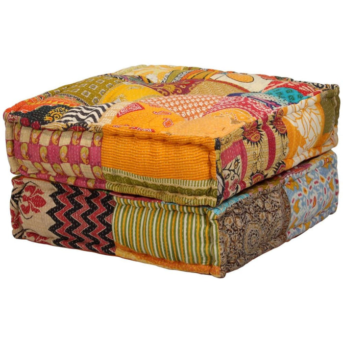 2-seater Modular Pouffe Patchwork Fabric Xaaknp