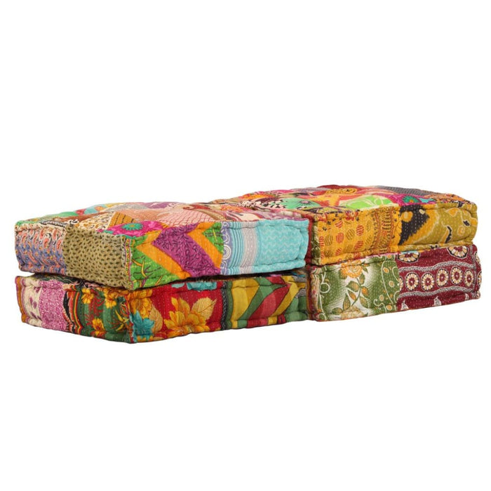 2-seater Modular Pouffe Patchwork Fabric Xaaknp