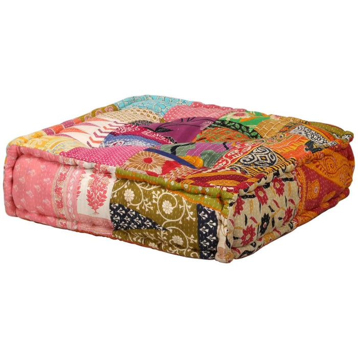 2-seater Modular Pouffe Patchwork Fabric Xaaknp