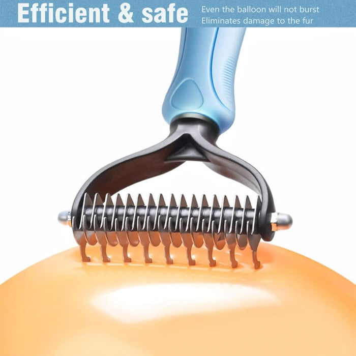 2-sided Undercoat Rake Pet Grooming Dematting Comb Brush