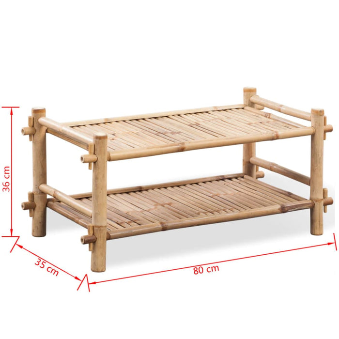 2-tier Bamboo Shoe Rack Xaxakb