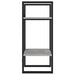 2-tier Book Cabinet Concrete Grey Chipboard Nblaoo
