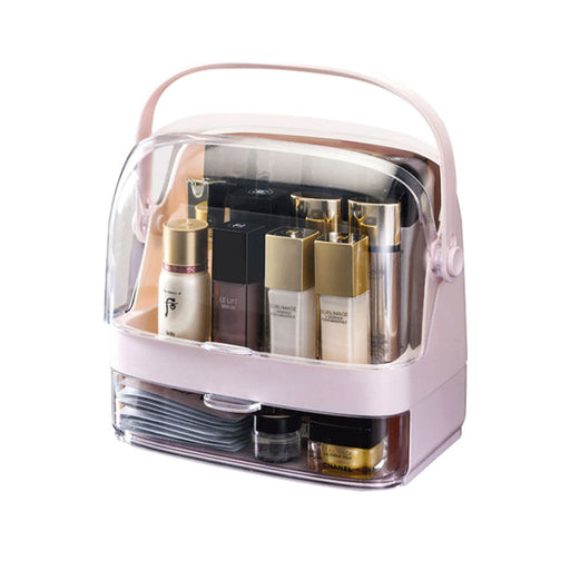 2 Tier Pink Countertop Makeup Cosmetic Storage Organiser