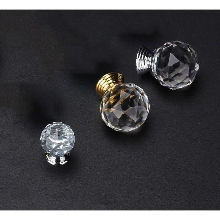 20-30mm Crystal Handle Clear Glass Knobs Cupboard Drawer