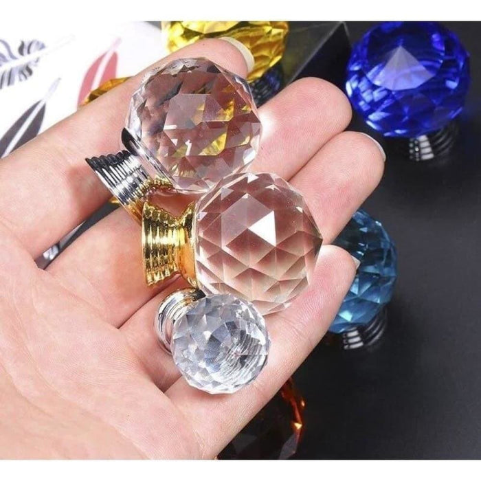 20-30mm Crystal Handle Clear Glass Knobs Cupboard Drawer