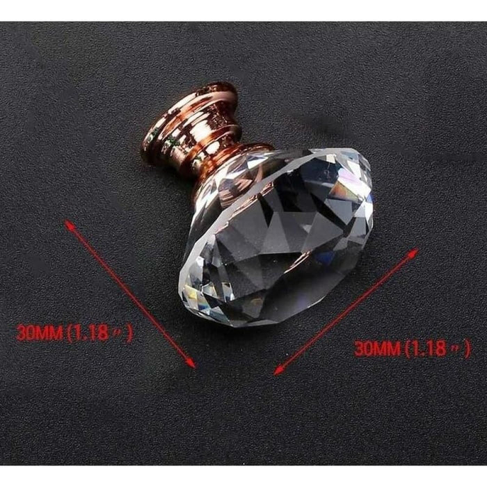 20-40mm Crystal Handle Diamond Glass Knobs Cupboard Drawer