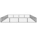 20-panel Dog Playpen Black 100x50 Cm Powder-coated Steel