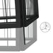 20-panel Dog Playpen Black 100x50 Cm Powder-coated Steel
