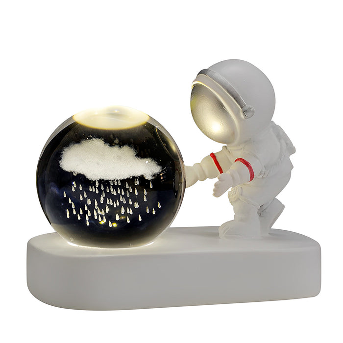 Vibe Geeks Astronaut 3D Crystal Ball Night Light for Home Décor - USB Plugged In