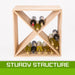 24 Bottle Timber Criss Cross Wine Rack Storage Cellar