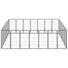 24-panel Dog Playpen Black 50x100 Cm Powder-coated Steel