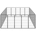 24-panel Dog Playpen Black 50x100 Cm Powder-coated Steel