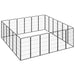 24-panel Dog Playpen Black 50x100 Cm Powder-coated Steel
