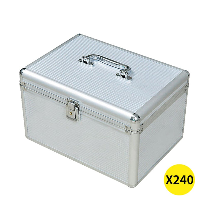 240 Discs Aluminium Cd Dvd Cases Bluray Lock Storage Box