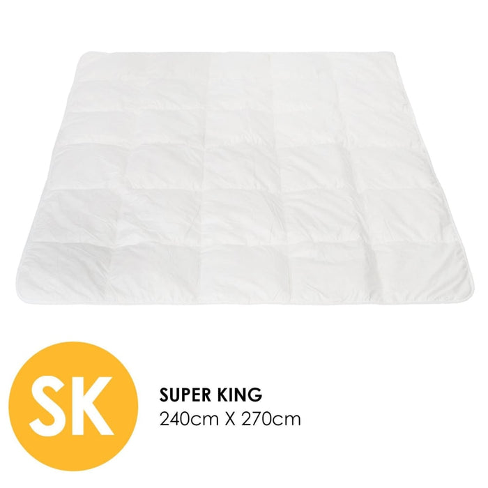 260gsm Deluxe Eco-silk Touch Quilt 100% Cotton Cover - Super