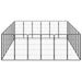 28-panel Dog Playpen Black 50x100 Cm Powder-coated Steel