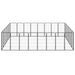28-panel Dog Playpen Black 50x100 Cm Powder-coated Steel