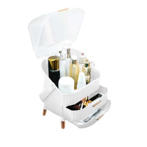 29cm White Countertop Makeup Cosmetic Storage Organiser