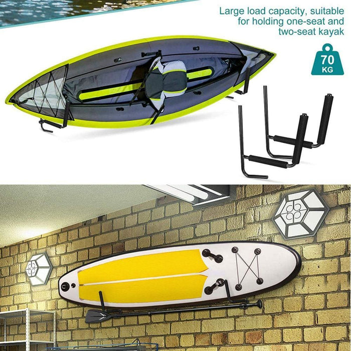2pcs Kayak Wall Rack Carrier Canoe Paddle Surfboard Holder