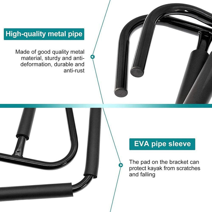 2pcs Kayak Wall Rack Carrier Canoe Paddle Surfboard Holder