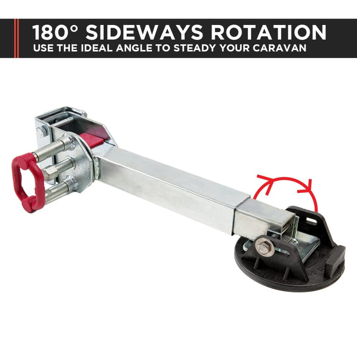2x Al-ko 590mm Drop Down Stabiliser Leg Corner Fitted With 
