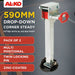 2x Al-ko 590mm Drop Down Stabiliser Leg Corner Fitted With 