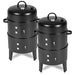 2x 3 In 1 Barbecue Smoker Outdoor Charcoal Bbq Grill Camping