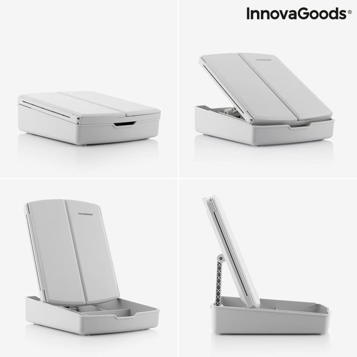 3-in-1 Folding Led Mirror with Make-up Organiser Panomir