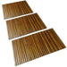 3 Pcs Acacia Bath Mat 80 x 50 Cm Xioilk