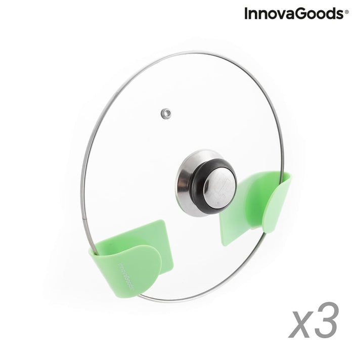Set of 3 Adhesive Holders for Saucepan Lids Smarack
