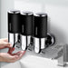 3 Bottles Bathroom Shower Soap Shampoo Gel Dispenser Pump