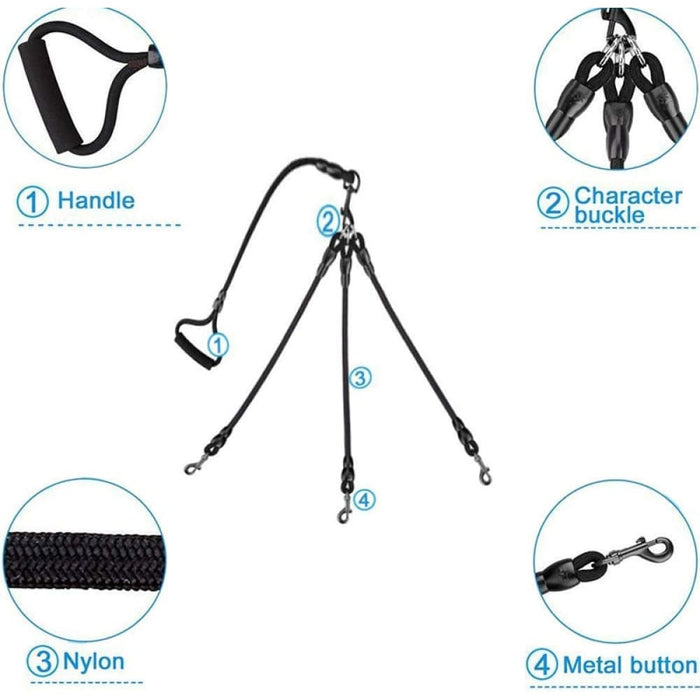 3 In1 Heavy Duty Dual Triple 360 Swivel no Tangle