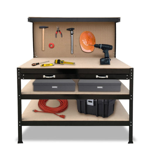 3-layer Steel Work Bench Garage Storage Table Tool Shop
