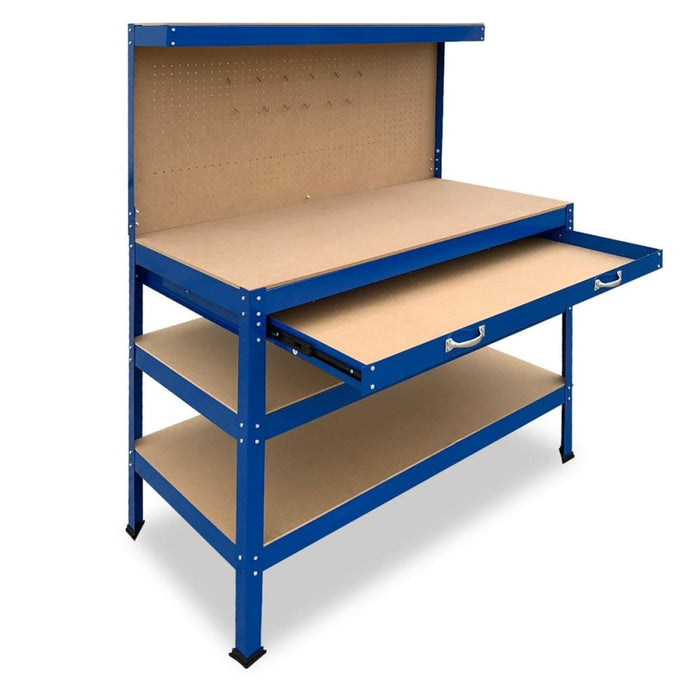 3-layered Work Bench Garage Storage Table Tool Shop Shelf-