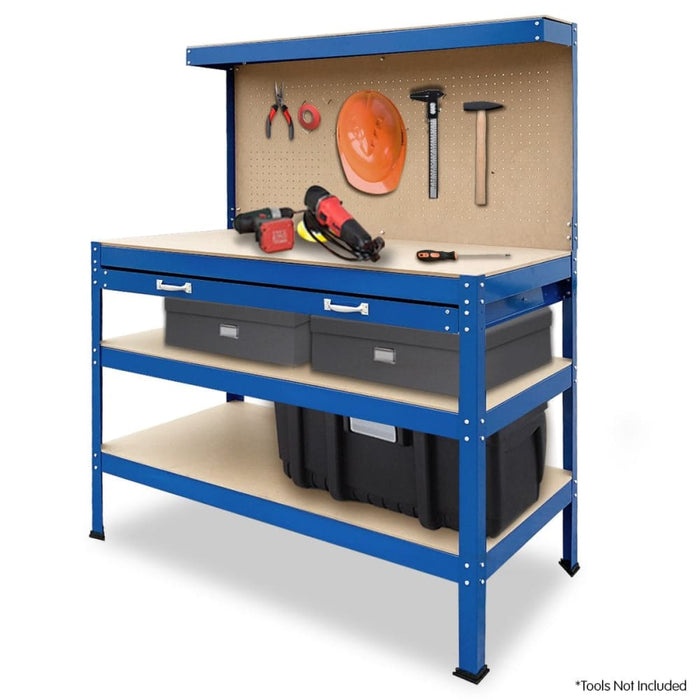 3-layered Work Bench Garage Storage Table Tool Shop Shelf-