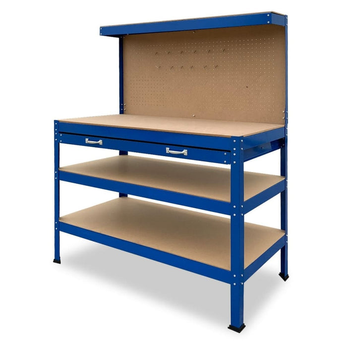 3-layered Work Bench Garage Storage Table Tool Shop Shelf-
